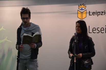 Maarten Inghels and me at the bookfair Leipzig  2013